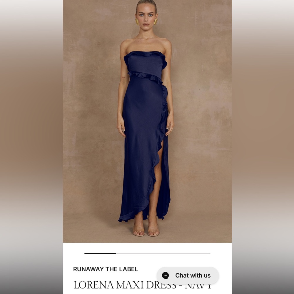 Runaway The Label Navy Lorena Dress